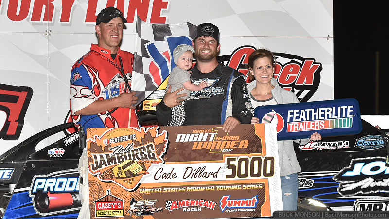 Dillard wins the battle, Hughes wins the war in Featherlite Fall Jamboree opener Dillard wins the battle, Hughes wins the war in Featherlite Fall Jamboree opener