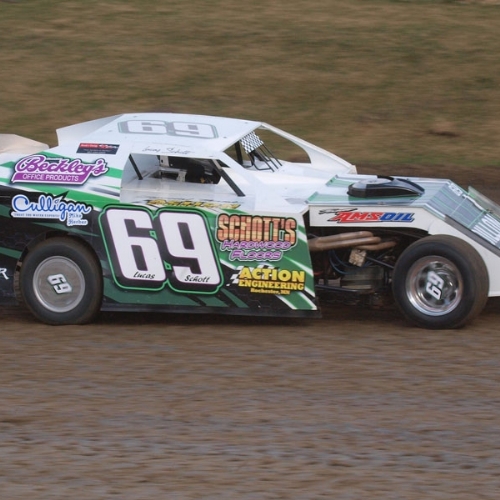 Right side of car first night out in a USRA A Mod. 