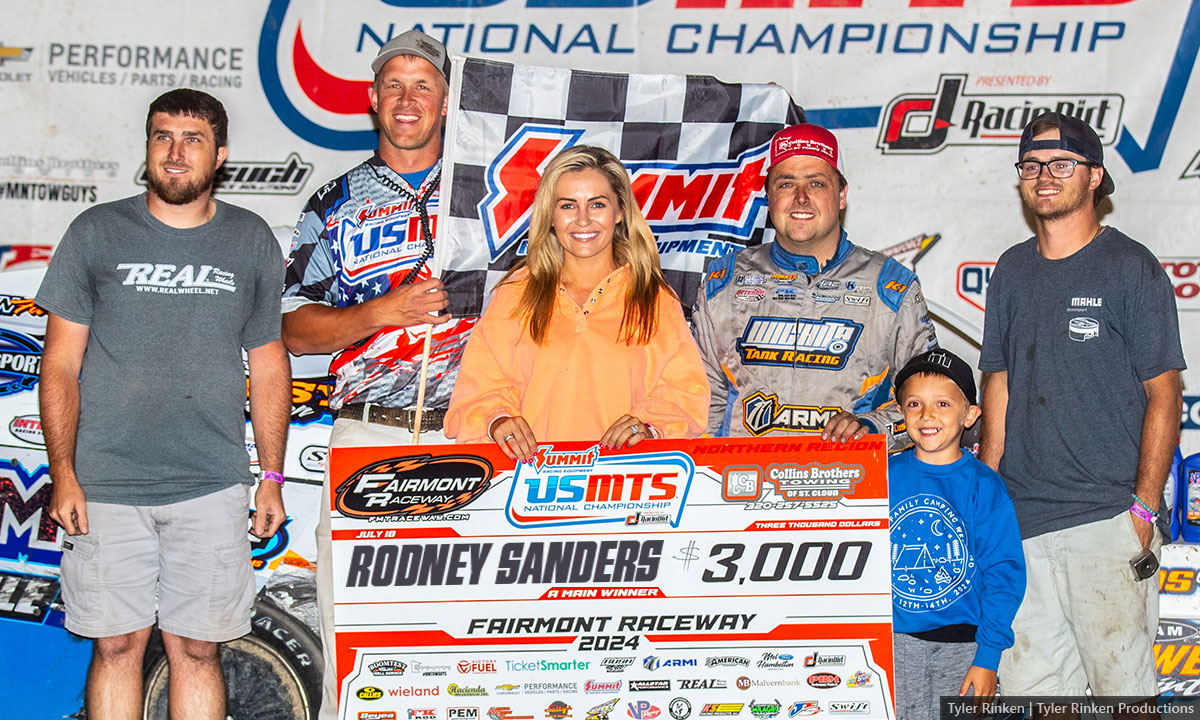 Fairmont fans see Sanders blast to 120th USMTS win Fairmont fans see Sanders blast to 120th USMTS win