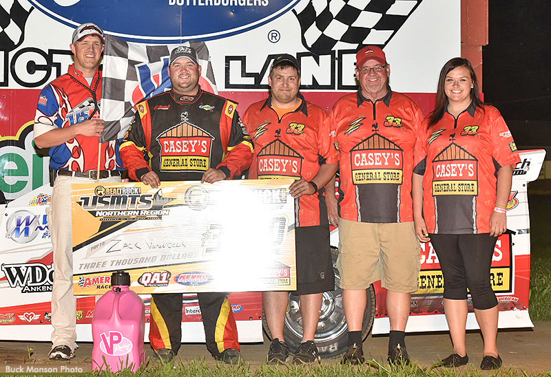 VanderBeek celebrates USMTS victory in front of packed house at Upper Iowa Speedway VanderBeek celebrates USMTS victory in front of packed house at Upper Iowa Speedway