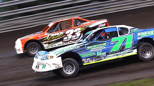 VanderBeek on podium after Great American Stock Car Shootout VanderBeek on podium after Great American Stock Car Shootout
