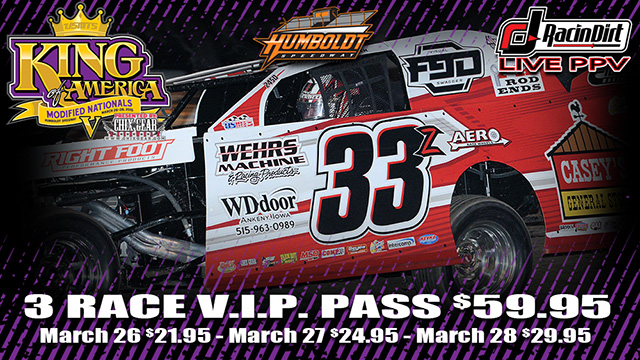 Watch every lap of King of America V live at RacinDirt.com Watch every lap of King of America V live at RacinDirt.com